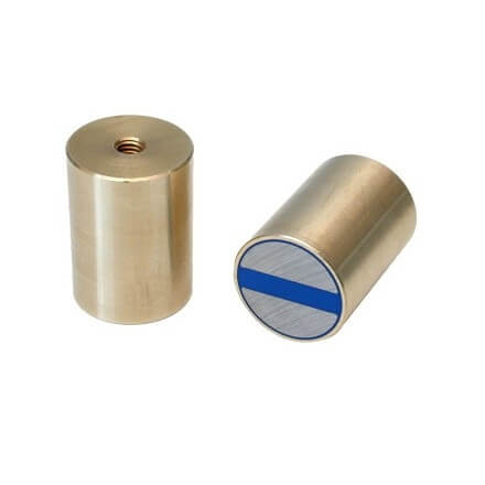 Neodym stangmagnet i messingkappe / indv. gevind