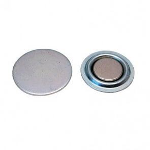 Navneskilt med magnet / rund