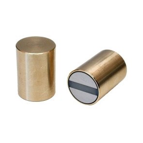 SmCo stangmagnet i helstÃ¸bt messingkappe